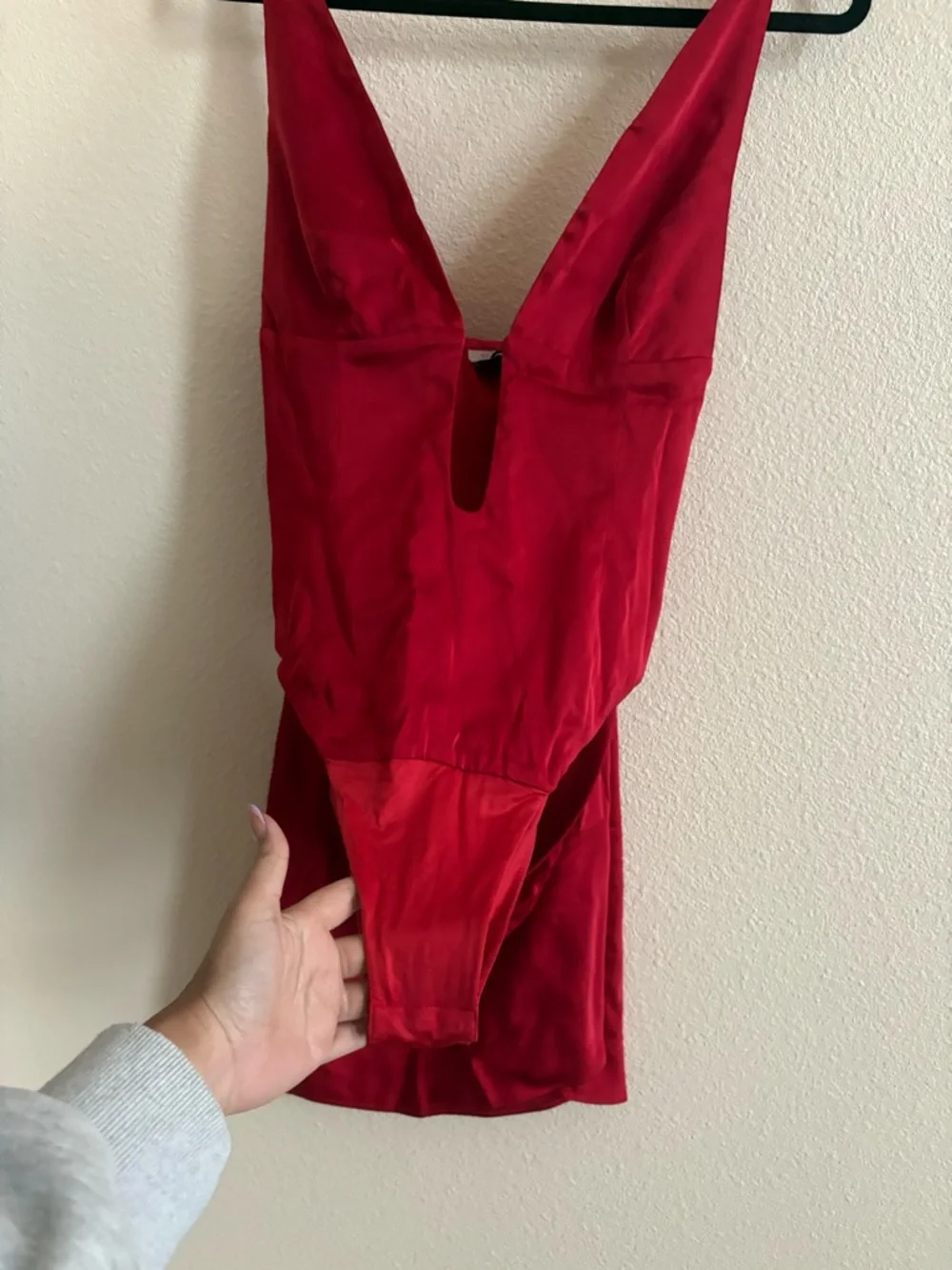 Oh Polly Cutout A-Line Mini Dress in Scarlet Red - Picture 9 of 11